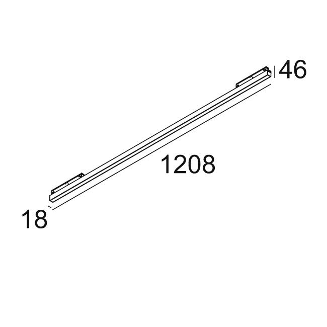 Afbeeldingen van M - LED LINE HE 1 x 25,2W DIM5 B IP20 LED - 3000K - CRI90