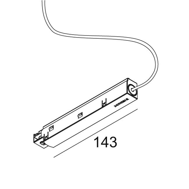 Afbeeldingen van SLM - CURRENT SUPPLY SET 4 x 0,75mm² 1,6m BLACK MDL UP