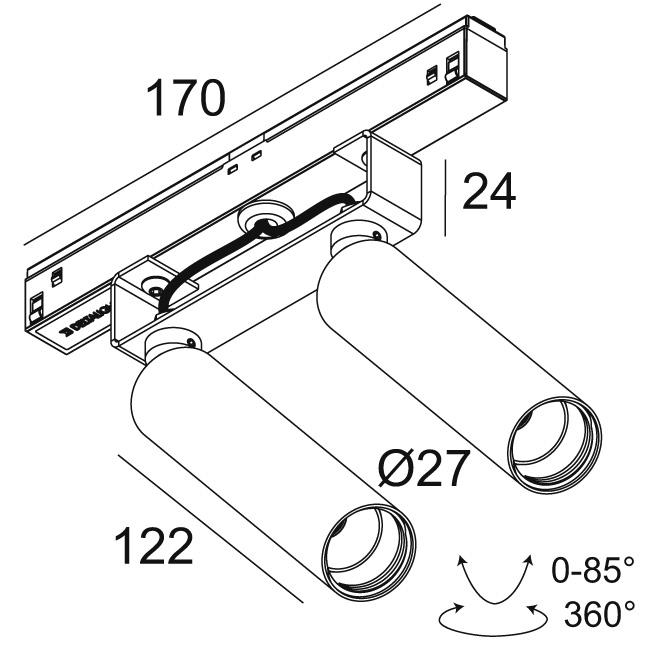 Afbeeldingen van M20/M26H - SPY 272 L 92730 MDL B IP20 LED - 2700K - CRI90 - 30°