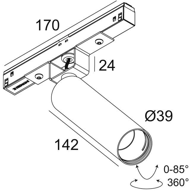 Afbeeldingen van M20/M26H - SPY 391 L 92720 MDL FBR IP20 LED - 2700K - CRI90 - 20°