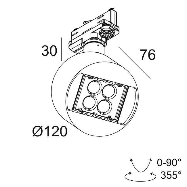 Afbeeldingen van FRAGMA S 93014 ADM DIM1P W IP20 LED - 3000K - CRI90 - 14°