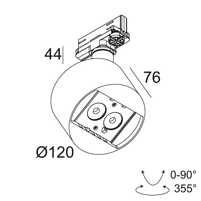 Afbeeldingen van FRAGMA S SUPERSPOT 9308 ADM B IP20 LED - 3000K - CRI90 - 8°