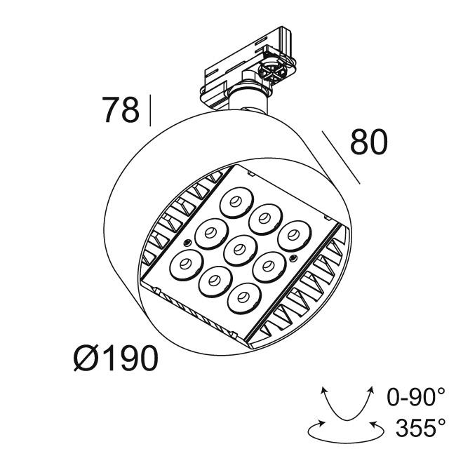 Afbeeldingen van FRAGMA L SUPERSPOT 9308 ADM W IP20 LED - 3000K - CRI90 - 8°