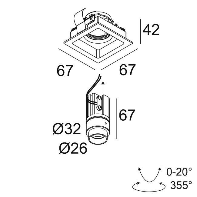 Afbeeldingen van MICROSPY IN TRIMLESS OK 92715 W IP20 LED - 2700K - CRI90 - 15°