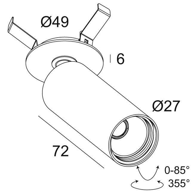 Afbeeldingen van SPY 27 CLIP 92730 B-B IP20 LED - 2700K - CRI90 - 30°