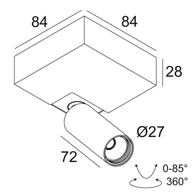 Afbeeldingen van SPY 27 ON 1 92730 DIM8 B-GC IP20 LED - 2700K - CRI90 - 30°