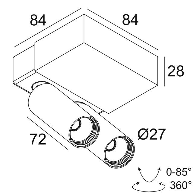 Afbeeldingen van SPY 27 ON 2 92730 DIM8 B-B IP20 LED - 2700K - CRI90 - 30°