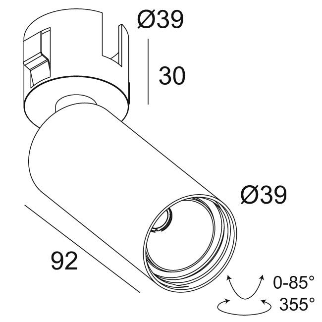 Afbeeldingen van SPY 39 TRIMLESS IN 92720 B IP20 LED - 2700K - CRI90 - 20°