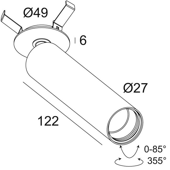 Afbeeldingen van SPY 27 L CLIP 92730 B-B IP20 LED - 2700K - CRI90 - 30°