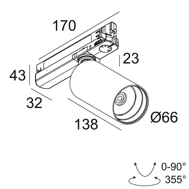 Afbeeldingen van SPY 66 LP 92733 ADM B IP20 LED - 2700K - CRI90 - 33°