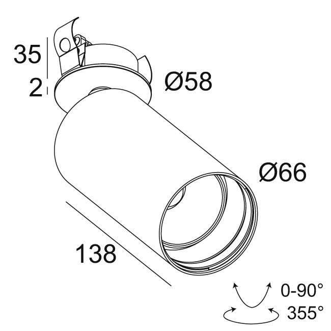 Afbeeldingen van SPY 66 CLIP 92718 B-B IP20 LED - 2700K - CRI90 - 18°