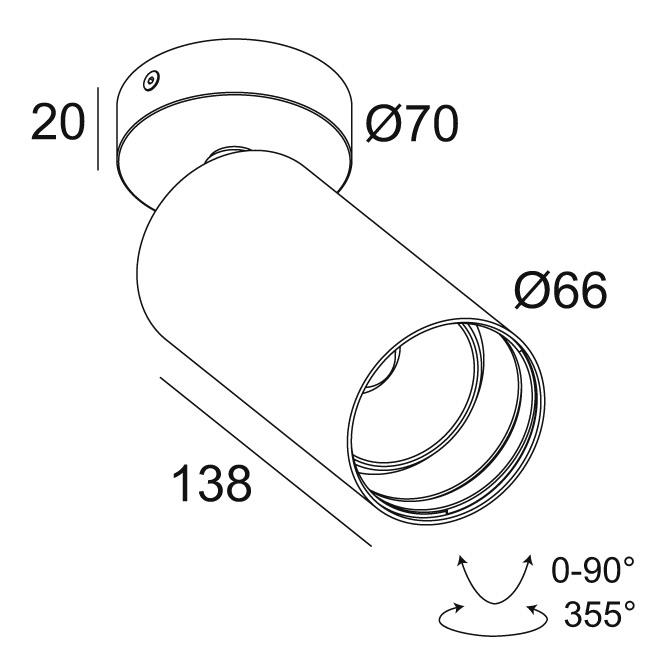 Afbeeldingen van SPY 66 ON 92718 W IP20 LED - 2700K - CRI90 - 18°