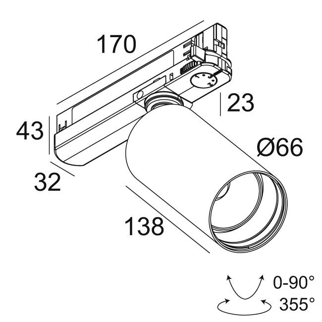 Afbeeldingen van SPY 66 92718 ADM B IP20 LED - 2700K - CRI90 - 18°