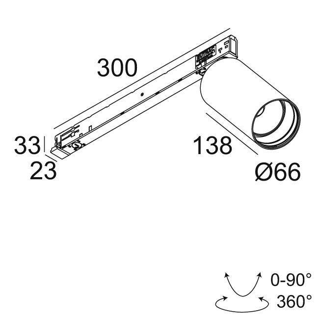 Afbeeldingen van SPY 66 92718 ADM SLIM W IP20 LED - 2700K - CRI90 - 18°