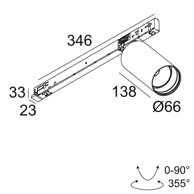 Afbeeldingen van SPY 66 92718 ADM SLIM DIM5 B IP20 LED - 2700K - CRI90 - 18°