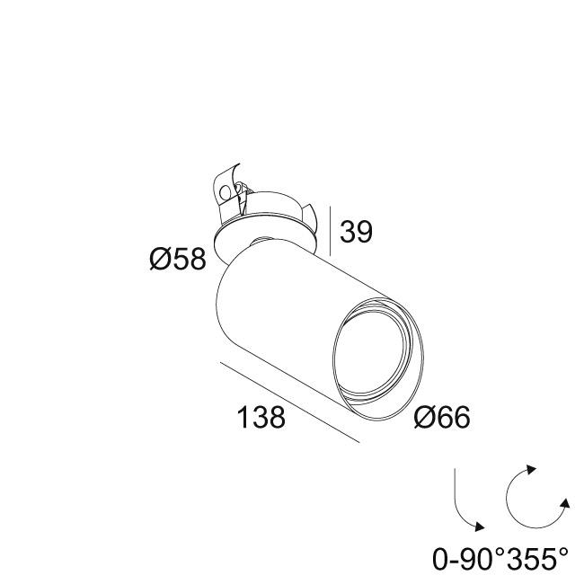 Afbeeldingen van SPY 66 CLIP WALLWASH 930 B-B IP20 LED - 3000K - CRI90