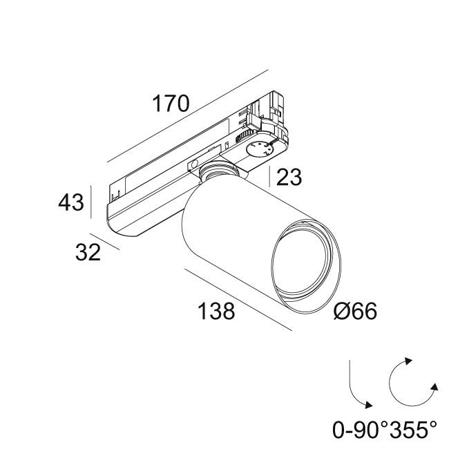 Afbeeldingen van SPY 66 WALLWASH 927 ADM B IP20 LED - 2700K - CRI90