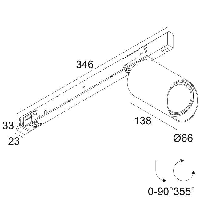 Afbeeldingen van SPY 66 WALLWASH 927 ADM SLIM DIM5 B IP20 LED - 2700K - CRI90