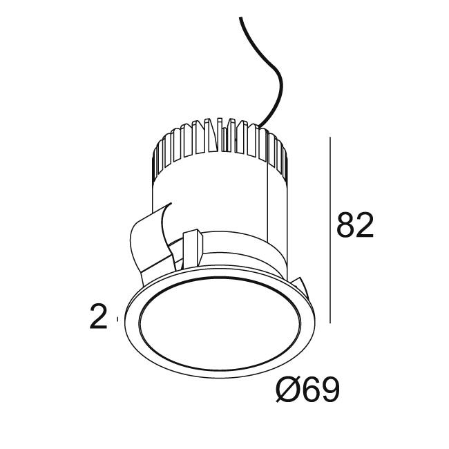 Afbeeldingen van MINI PARTOU IP 92725 B-B IP44/20 LED - 2700K - CRI90 - 25°