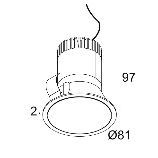 Afbeeldingen van PARTOU IP 93025 W-W IP44/20 LED - 3000K - CRI90 - 25°