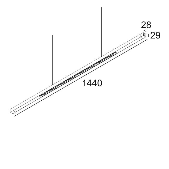 Afbeeldingen van INFORM SQ P144-3 DOWN 83067 B-B IP20 LED - 3000K - CRI80 - 67°