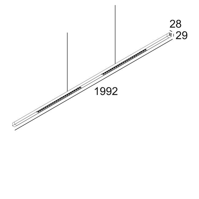 Afbeeldingen van INFORM SQ P200-4 DOWN 83067 W-B IP20 LED - 3000K - CRI80 - 67°