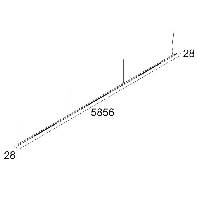 Afbeeldingen van INFORM SQ P585-9 DOWN 83067 W-B IP20 LED - 3000K - CRI80 - 67°