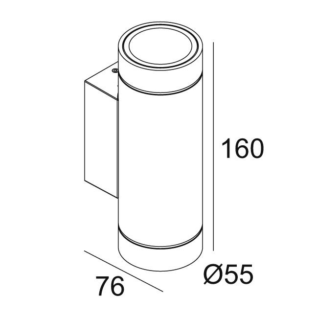 Afbeeldingen van FOX W DOWN-UP 83035 N IP65 LED - 3000K - CRI80 - 35°