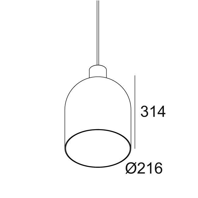 Afbeeldingen van MANTELLO GLASS L2231 E27 AMBER IP20 E27 LED