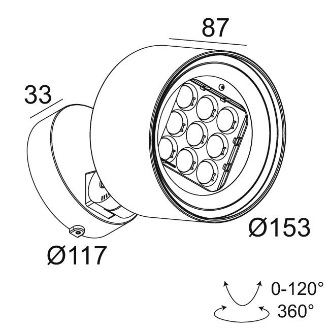 Afbeeldingen van FRAX M 930 WALLWASH A IP65 LED - 3000K - CRI90