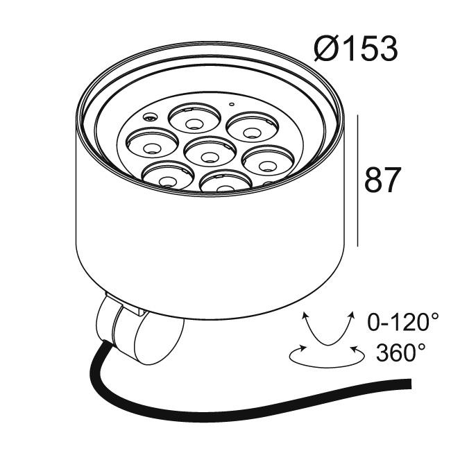 Afbeeldingen van FRAX MB SUPERSPOT 93008 HONEYCOMB N IP65 LED - 3000K - CRI90 - 8°