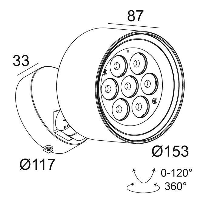 Afbeeldingen van FRAX M SUPERSPOT 93008 A IP65 LED - 3000K - CRI90 - 8°