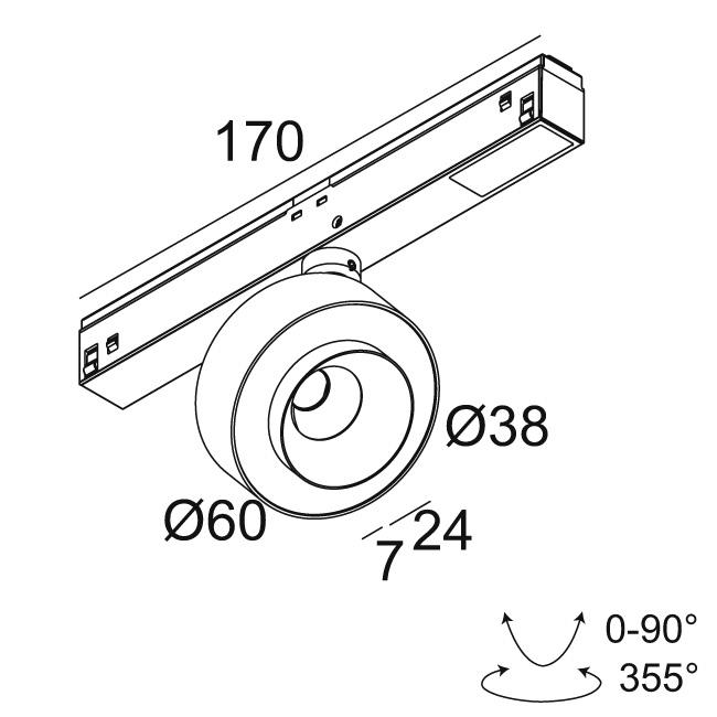 Afbeeldingen van M26L - ODRON 1 93028/41 MDL W IP20 LED - 3000K - CRI90 - 2841°