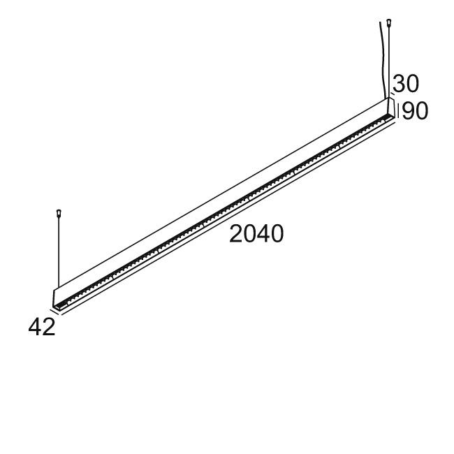 Afbeeldingen van CONFORM P20 DOWN-UP 953067 DIM4 B-B IP20 LED - 3000K - CRI95 - 67°