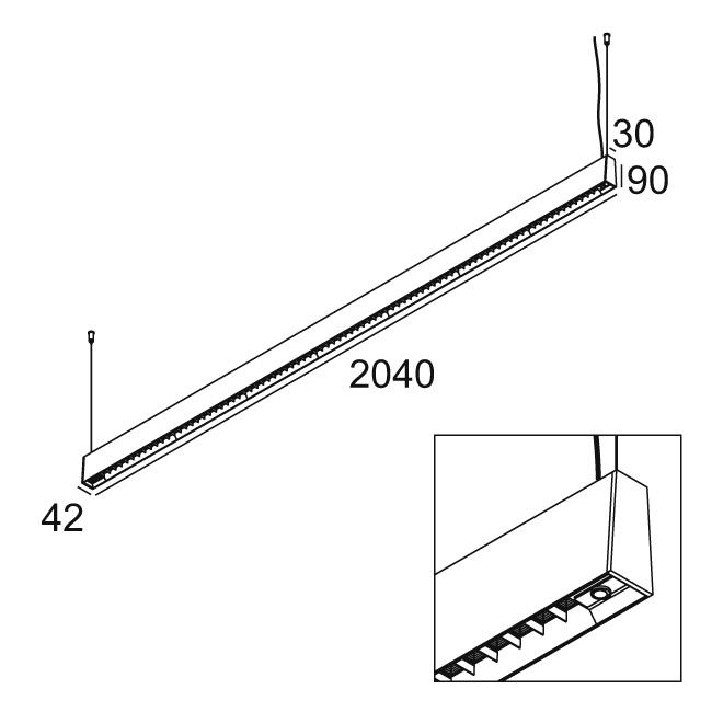 Afbeeldingen van CONFORM P20 PDS DOWN-UP 953067 B-MMAT IP20 LED - 3000K - CRI95 - 67°