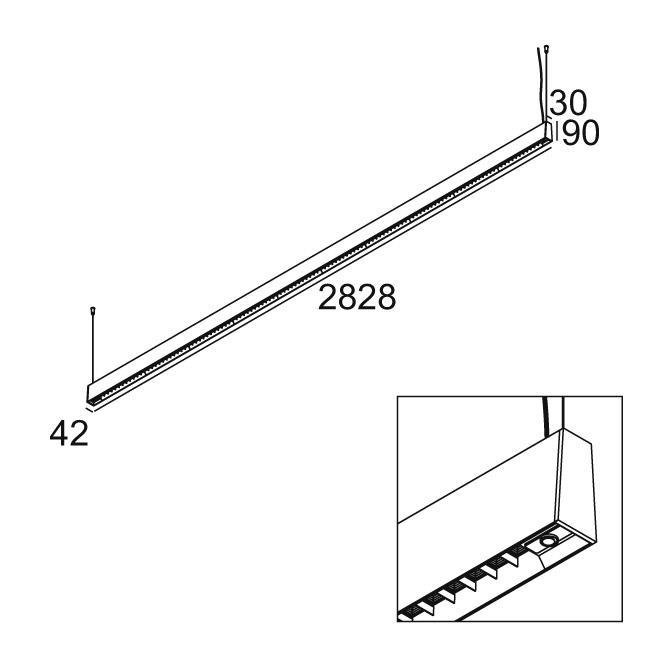 Afbeeldingen van CONFORM P28 PDS DOWN-UP 953067 W-B IP20 LED - 3000K - CRI95 - 67°