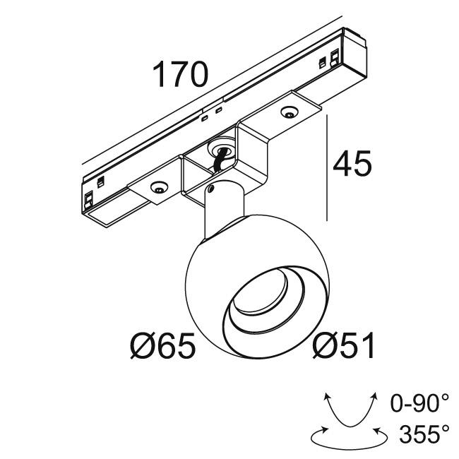 Afbeeldingen van M20/M26H - BOWIE 1 92737 MDL W IP20 LED - 2700K - CRI90 - 37°