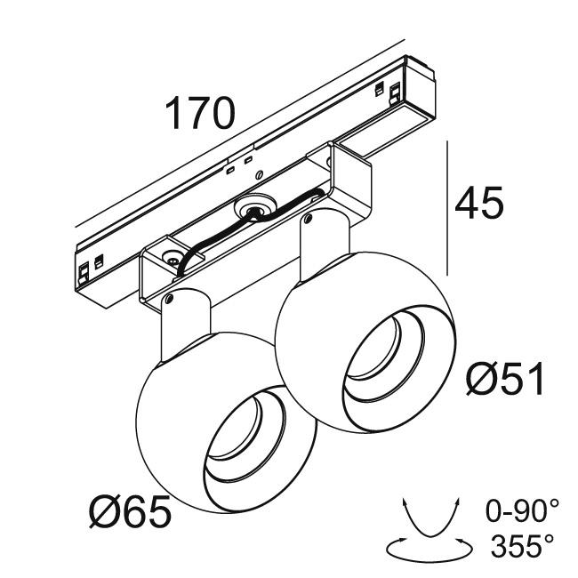 Afbeeldingen van M20/M26H - BOWIE 2 92725 MDL B IP20 LED - 2700K - CRI90 - 25°