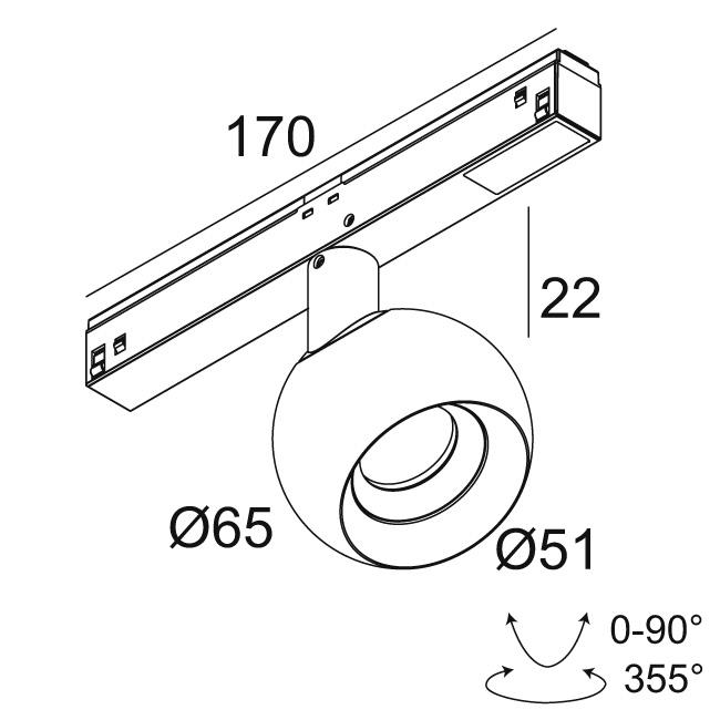 Afbeeldingen van M26L - BOWIE 1 92725 DIM5 W IP20 LED - 2700K - CRI90 - 25°