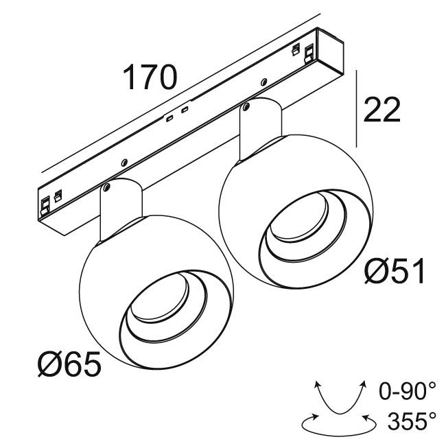 Afbeeldingen van M26L - BOWIE 2 92725 MDL W IP20 LED - 2700K - CRI90 - 25°