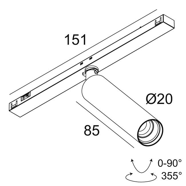 Afbeeldingen van SL19 - UHO 92730 DIM5 B IP20 LED - 2700K - CRI90 - 30°