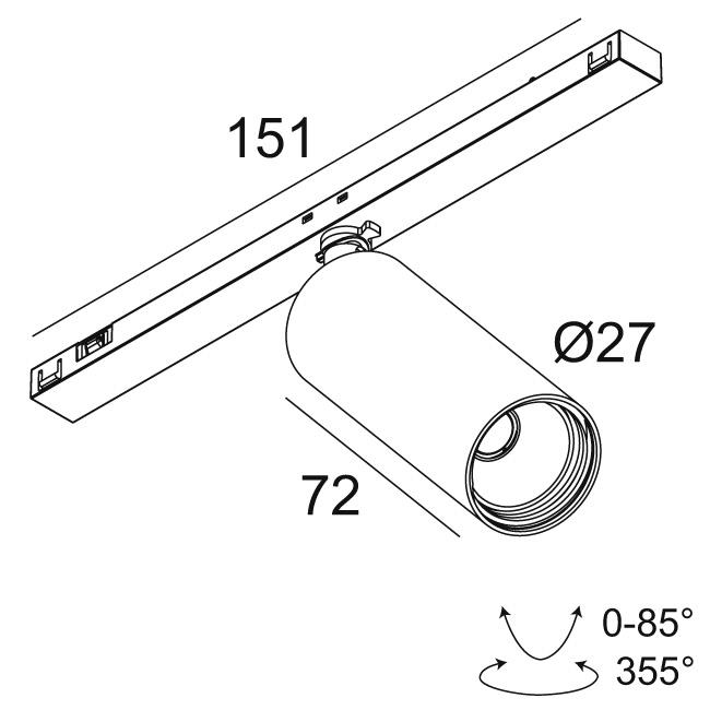 Afbeeldingen van SL19 - SPY 27 93030 MDL W IP20 LED - 3000K - CRI90 - 30°