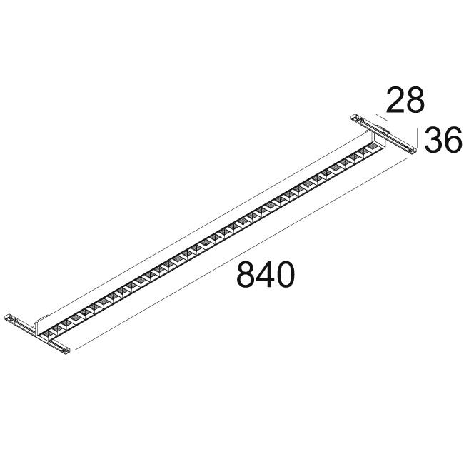 Afbeeldingen van SOLI - FORM 90 DOWN-UP 1 CIRCUIT 83067 DIM5 B-B IP20 LED - 3000K - CRI80 - 67°