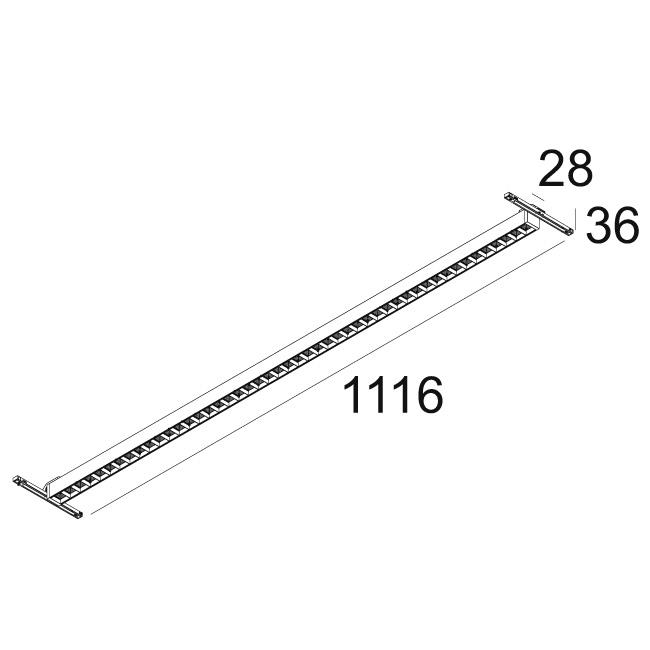 Afbeeldingen van SOLI - FORM 110 DOWN-UP 2 CIRCUIT 83067 Q-DIM B-B IP20 LED - 3000K - CRI80 - 67°