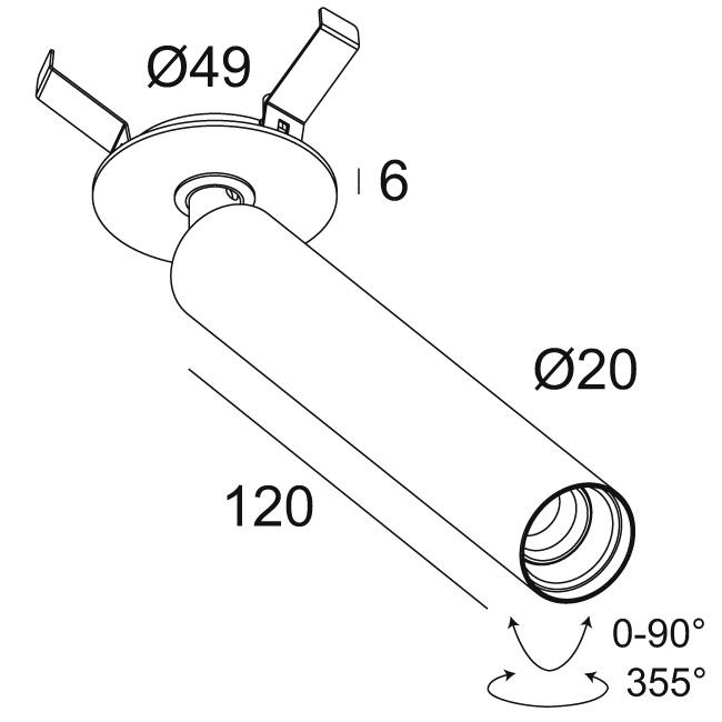 Afbeeldingen van UHO L CLIP 92730 B-B IP20 LED - 2700K - CRI90 - 30°