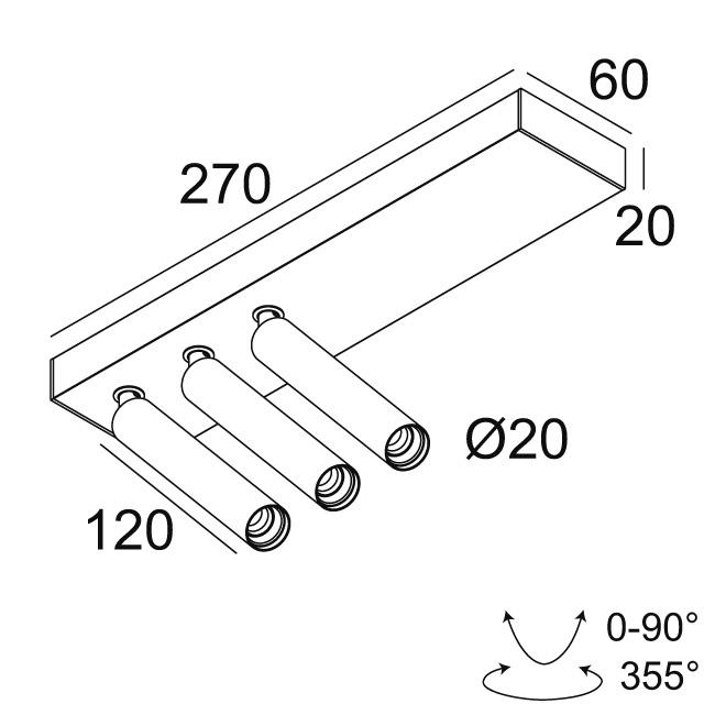 Afbeeldingen van UHO L ON 3 92730 B-B IP20 LED - 2700K - CRI90 - 30°