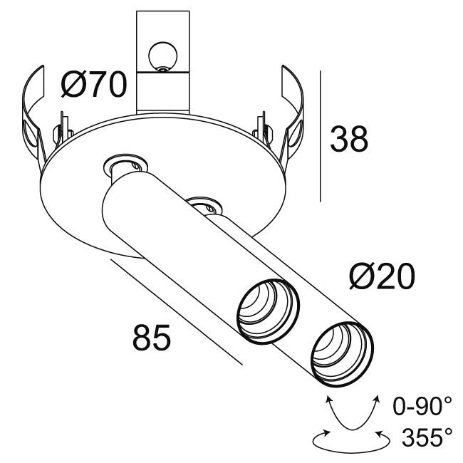 Afbeeldingen van UHO CLIP 2 92730 B-B IP20 LED - 2700K - CRI90 - 30°