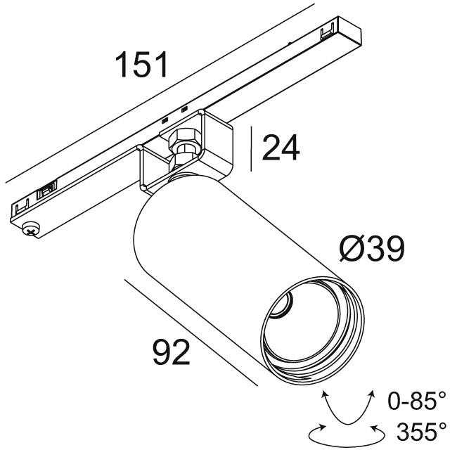 Afbeeldingen van SPL14 - SPY 39 92720 MDL B IP20 LED - 2700K - CRI90 - 20°