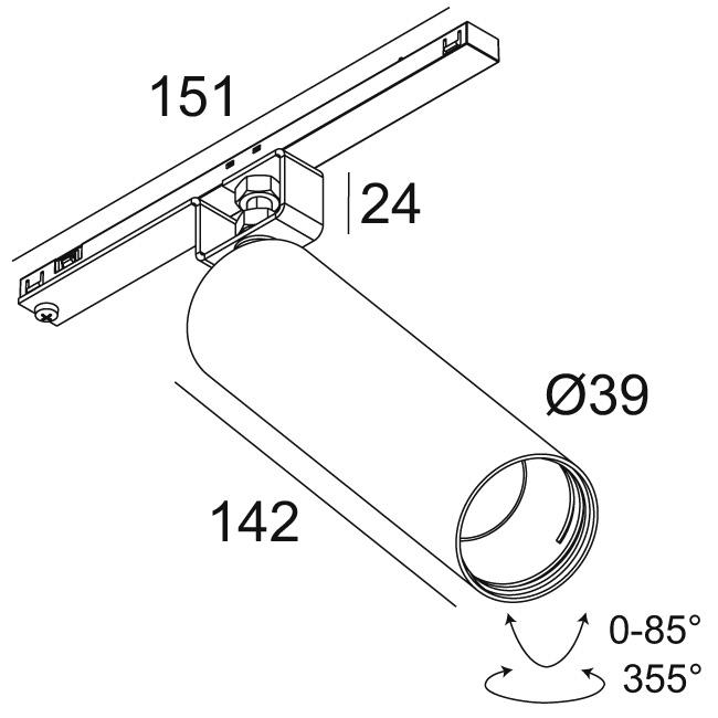 Afbeeldingen van SPL14 - SPY 39 L 92720 DIM5 B IP20 LED - 2700K - CRI90 - 20°