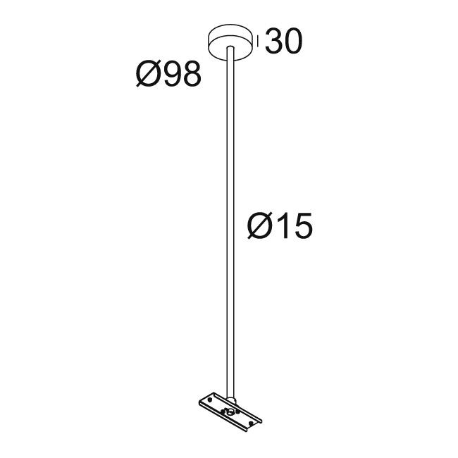 Afbeeldingen van CENTRAL ROD SUSPENSION SUPERNOVA FLAT 1m W